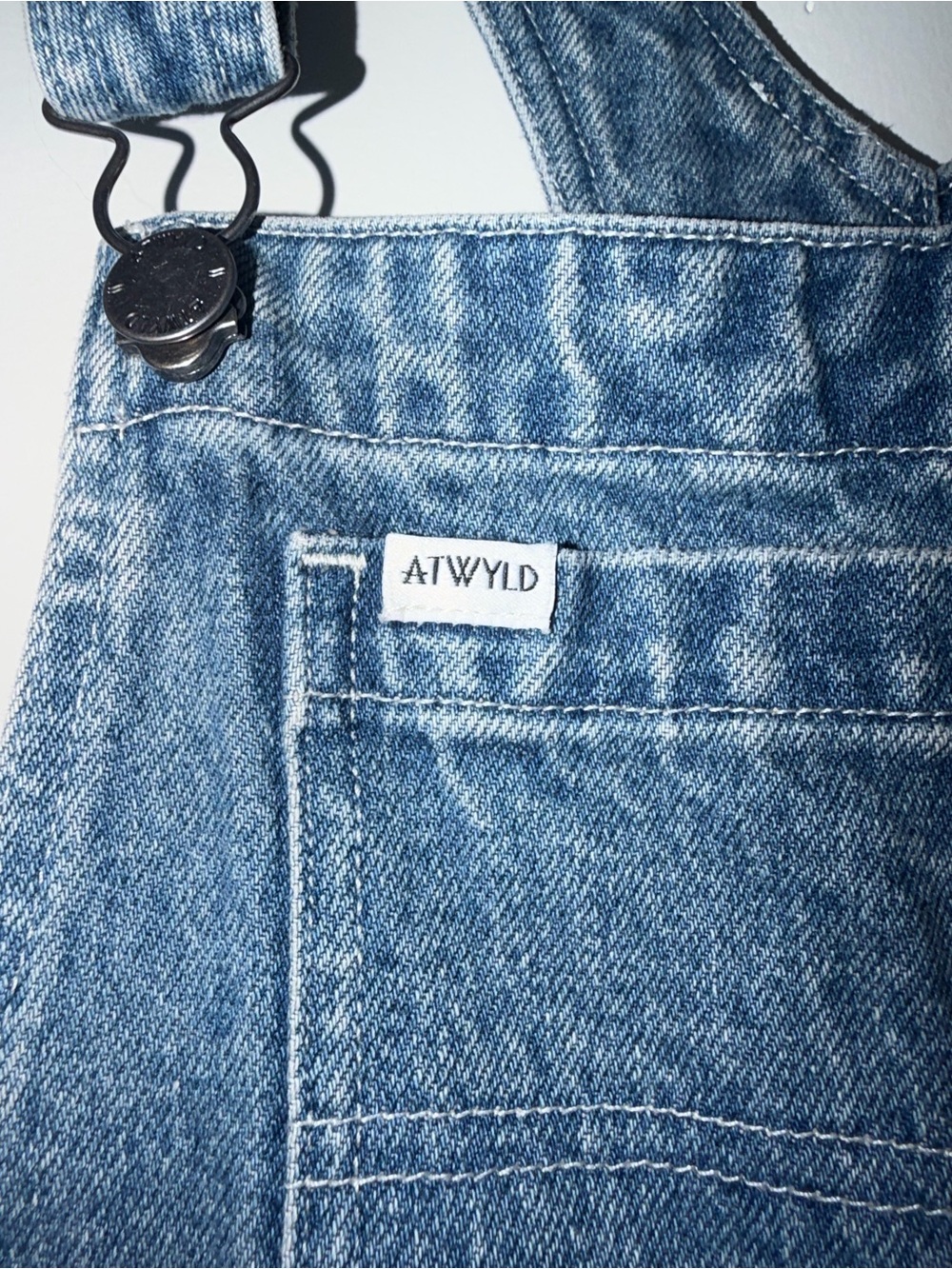 ATWYLD Outlier Vintage Indigo Denim Overalls Size Small Utility Carpenter - Picture 7 of 11